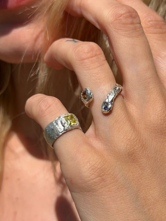A wide, forged ring made to order
